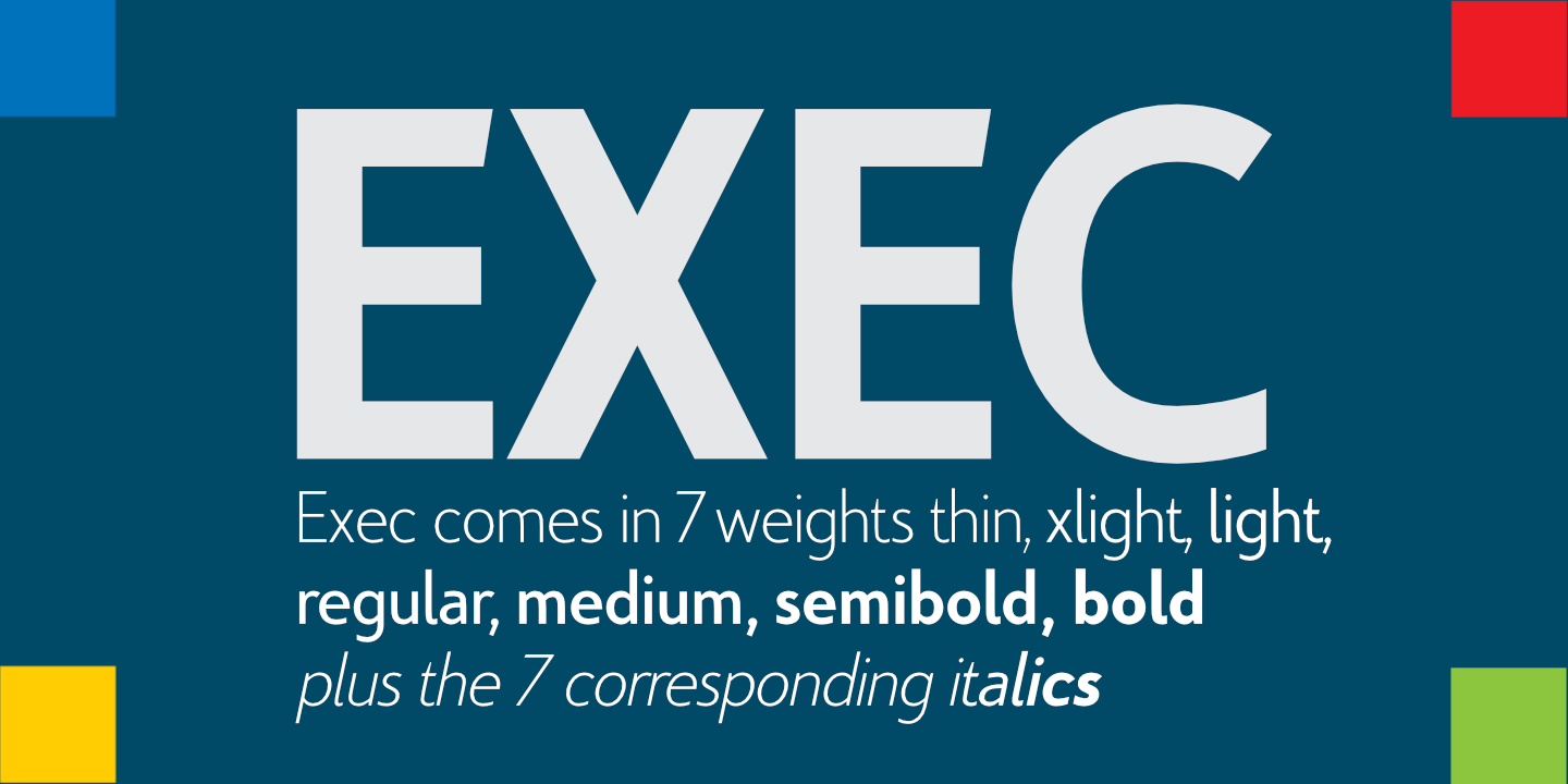 Exec Medium Font preview